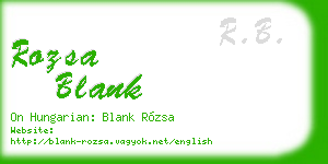 rozsa blank business card
